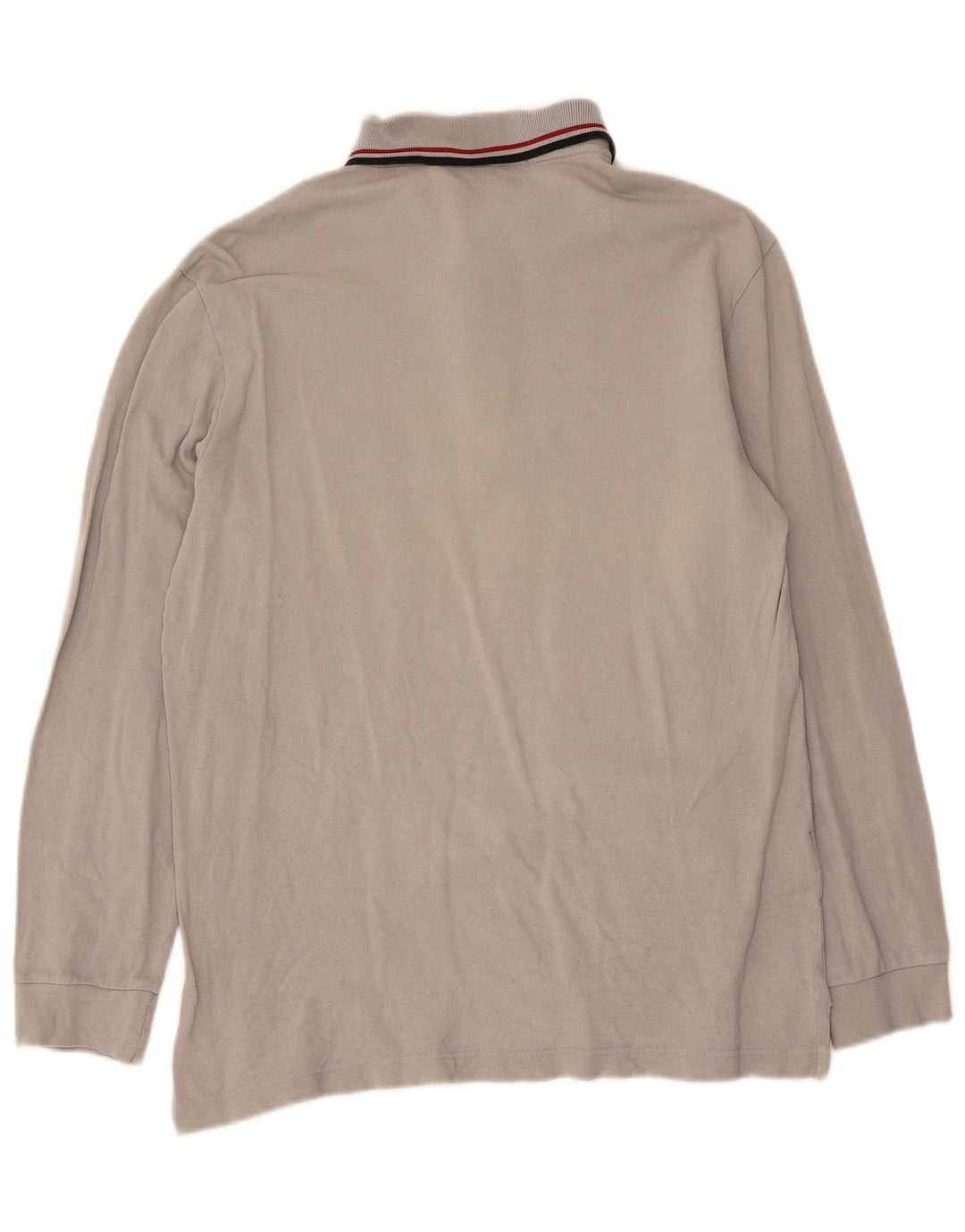 Мужская рубашка поло с длинным рукавом Fred Perry, хлопковая классика среднего серого цвета