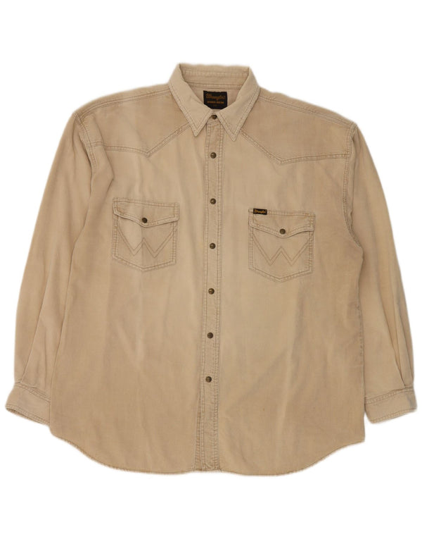 Мужская вельветовая рубашка Wrangler 2XL, бежевый хлопок