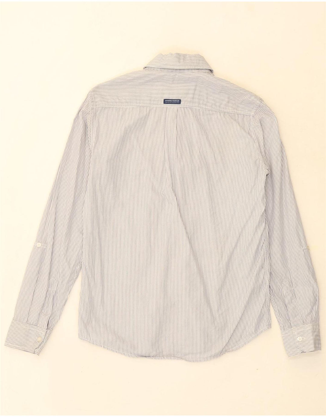 TRUSSARDI JUNIOR Boys Shirt 11-12 Years White Striped Cotton Vintage Trussardi Junior and Second-Hand Trussardi Junior from Messina Hembry 