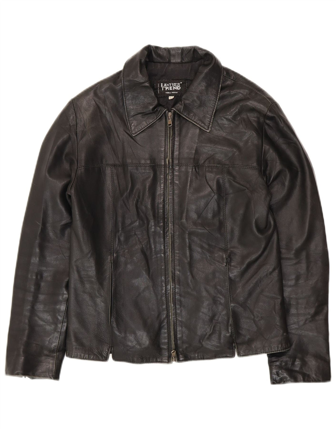 Куртка женская кожаная VINTAGE IT 42 Medium Black Leather