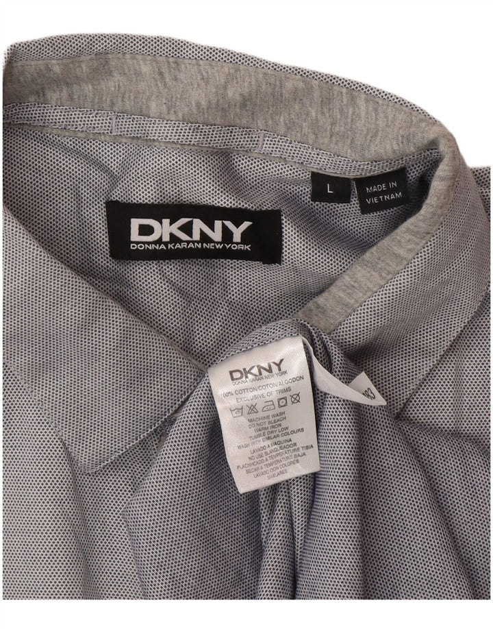 Мужская рубашка Dkny, большая серая хлопковая рубашка