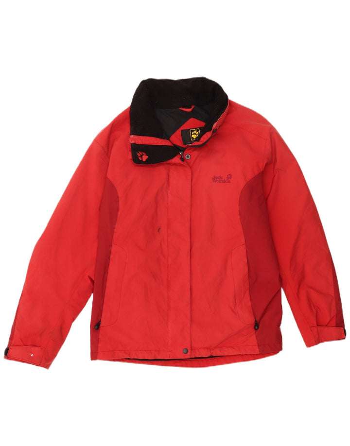 Женская дождевик Jack Wolfskin UK 14, большой красный полиамид