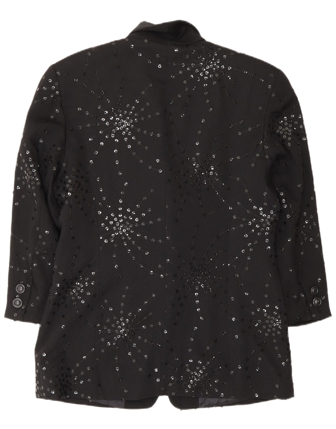 MONDI Женский пиджак на 1 пуговице EU 40 Средний черный с цветочным принтом из шерсти