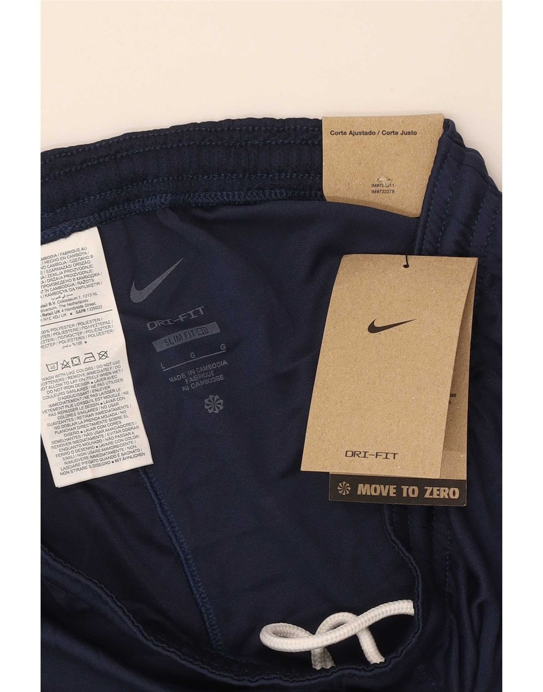 Мужские спортивные шорты Nike Dri Fit, большие темно-синие, полиэстер
