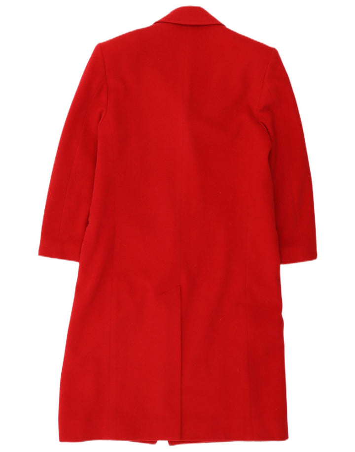 Женское двубортное пальто Marzotto UK 12, средний красный, шерсть