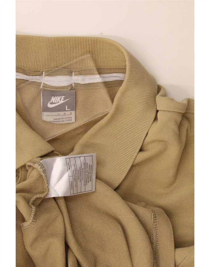 Мужская рубашка-поло Nike большого размера, цвет хаки, хлопок