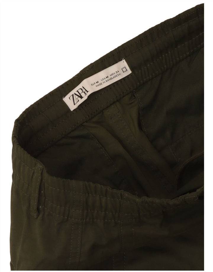 Женские укороченные брюки-карго Zara W31 L25 хаки