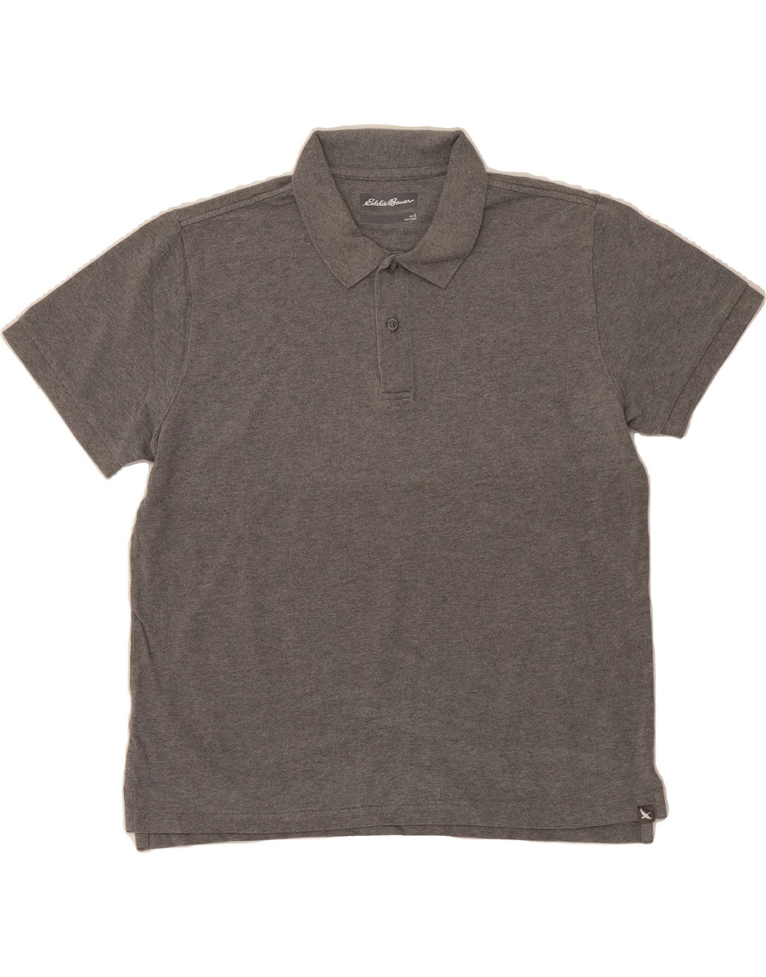 EDDIE BAUER Mens Polo Shirt Large Grey Cotton Vintage Eddie Bauer and Second-Hand Eddie Bauer from Messina Hembry 