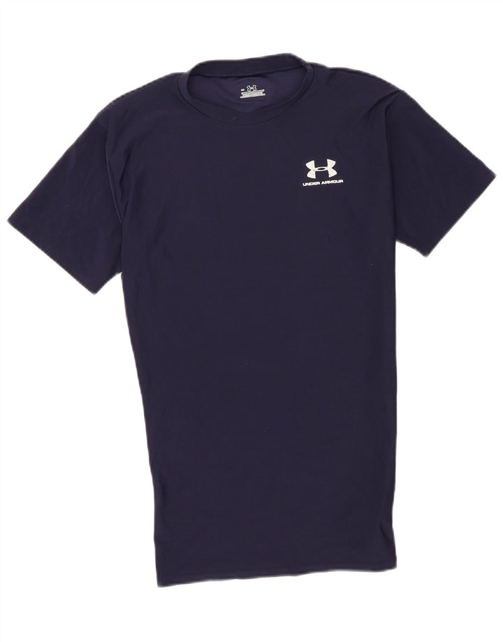 Мужская футболка Under Armour Top большого размера из полиэстера темно-синего цвета