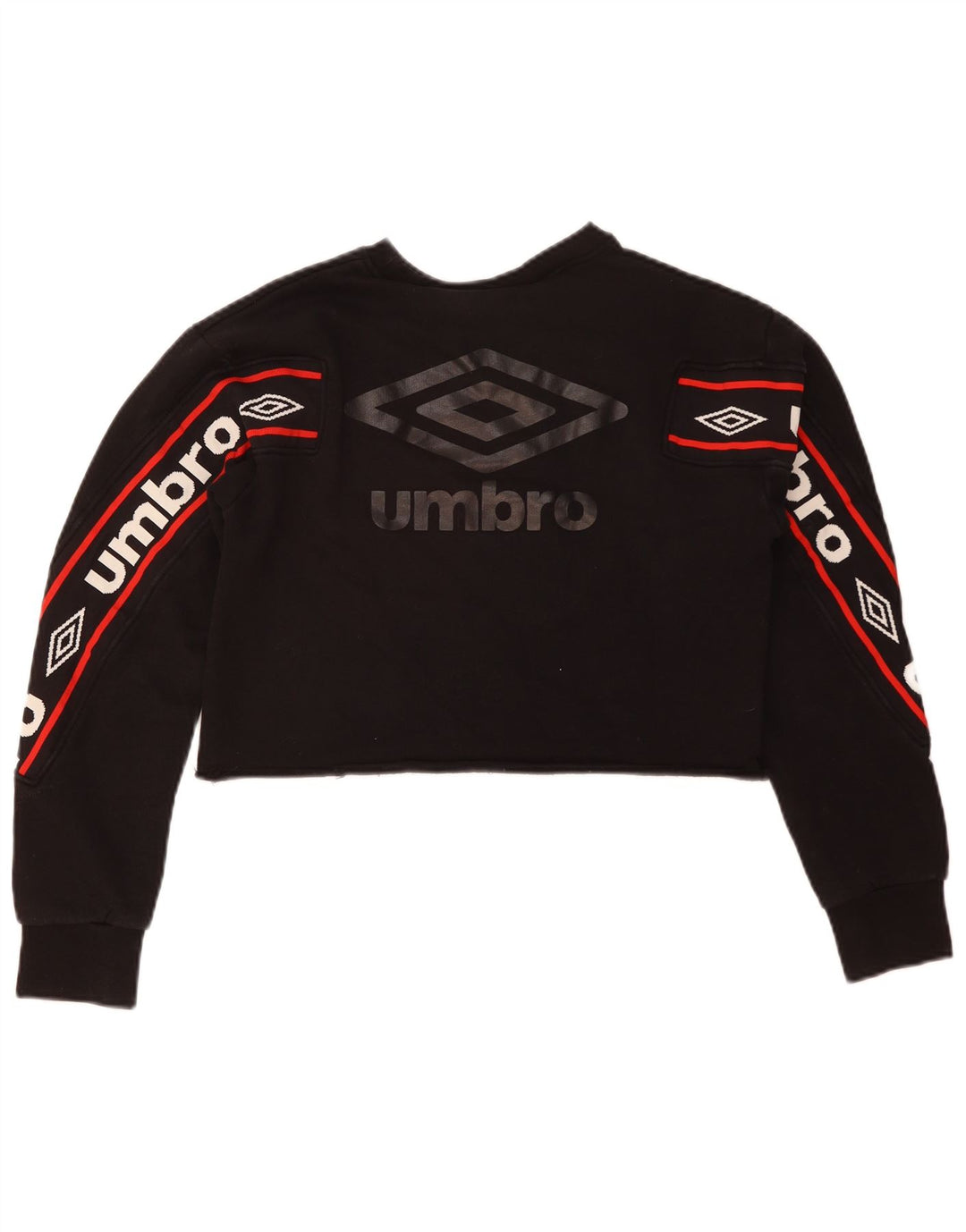 Женский укороченный свитшот с рисунком Umbro UK 14, средний черный