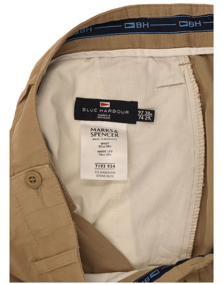 Мужские брюки-чиносы Marks & Spencer Blue Harbour Bootcut W38 L29 бежевые