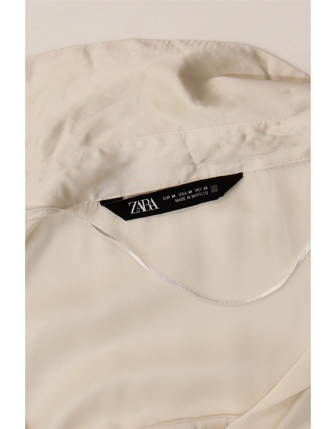 Женская блузка-рубашка оверсайз Zara UK 14, средний белый