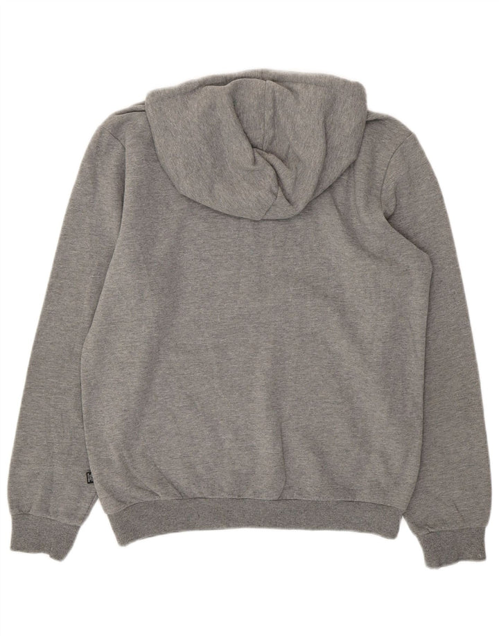 PUMA Mens Graphic Hoodie Jumper Small Grey Cotton