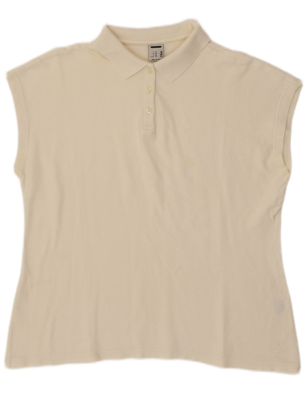 Женская рубашка поло без рукавов FILA IT 54 2XL Off White Cotton
