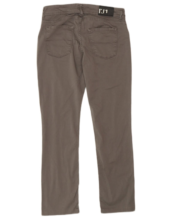 Trussardi Женские прямые повседневные брюки IT 42 Medium W26 L27 Серый хлопок