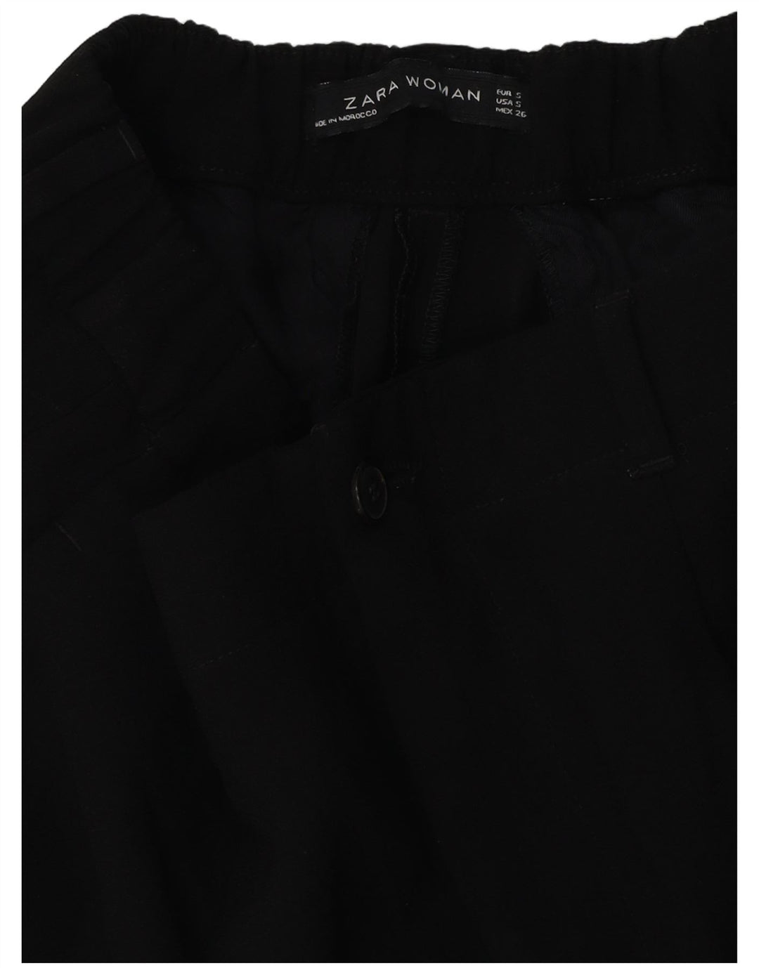 Женские укороченные брюки Zara, маленькие W26 L24, черные