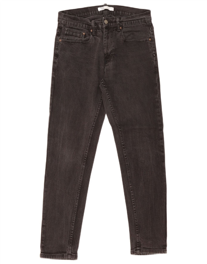Джинсы мужские узкие Zara EU 42 большие W32 L30 черные