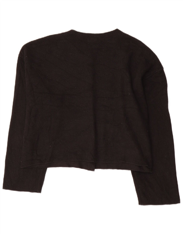 Женский укороченный кардиган Zara UK 18 XL, черный полиэстер