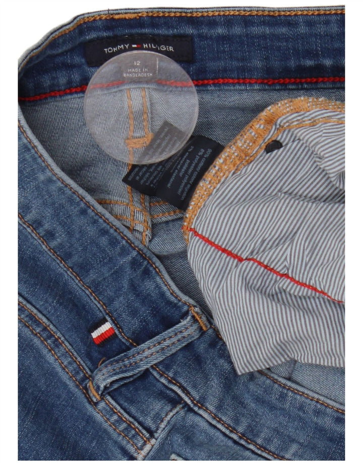TOMMY HILFIGER Женские джинсовые шорты US 12, большие размеры W34, синие, хлопок