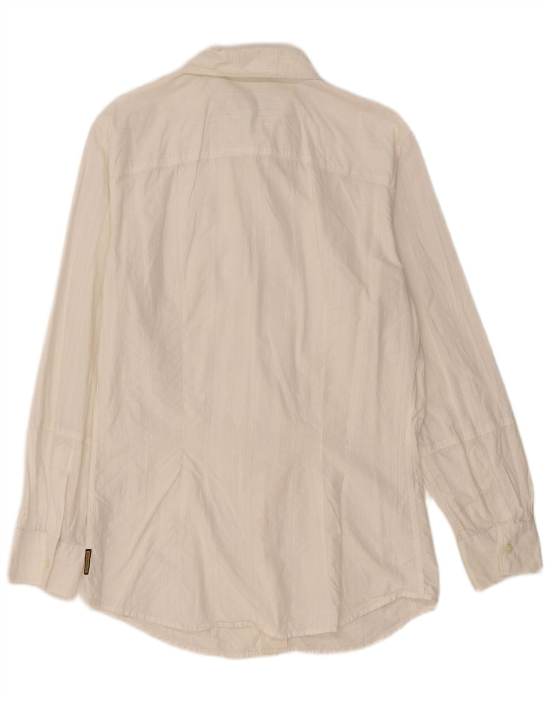 ARMANI JEANS Мужская рубашка среднего размера из хлопка белого цвета