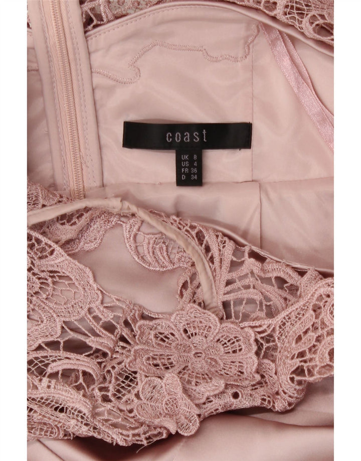 Женское платье-футляр Coast UK 8, маленькое розовое полиэстер