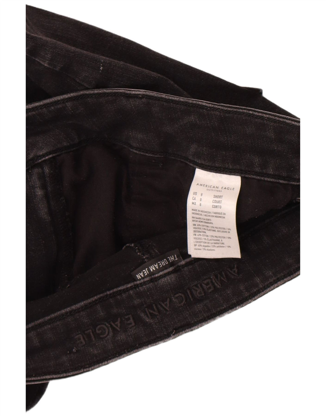Женские джинсы скинни American Eagle США 8 Средний W30 L26 Черный хлопок