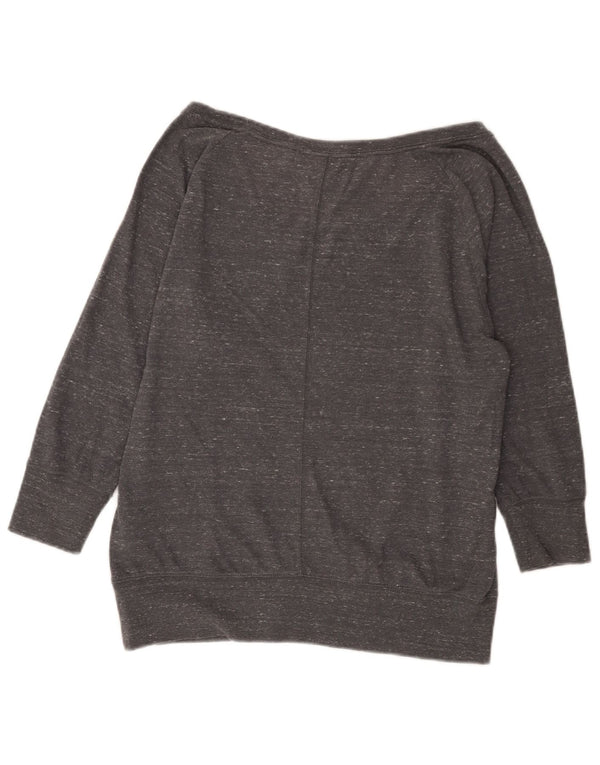 Женский свитер с рисунком Nike UK 14, хлопковый джемпер среднего серого цвета с крапинками