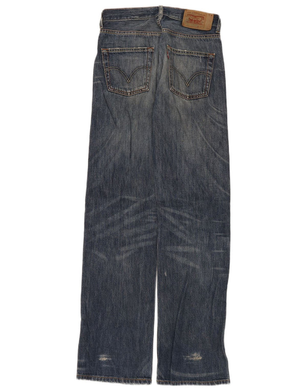 Мужские потертые широкие джинсы Levi's W29 L34, синий хлопок