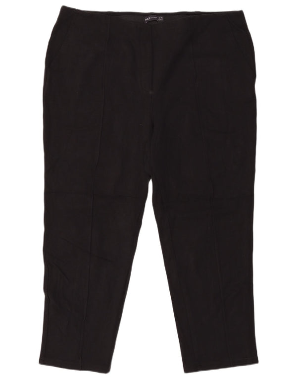 Женские брюки узкого кроя MARKS & SPENCER UK 22 3XL W42 L28, черные вискозы
