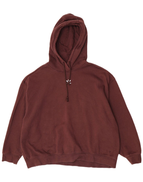 Женский джемпер с капюшоном Adidas Oversized UK 20/22 XL Коричневый хлопок