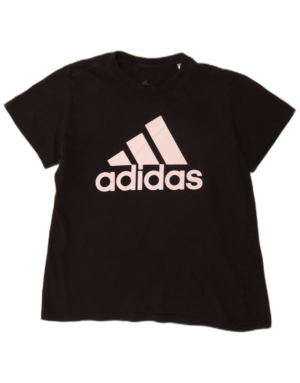 Женская футболка с рисунком Adidas Top UK 20/22 XL, черный хлопок