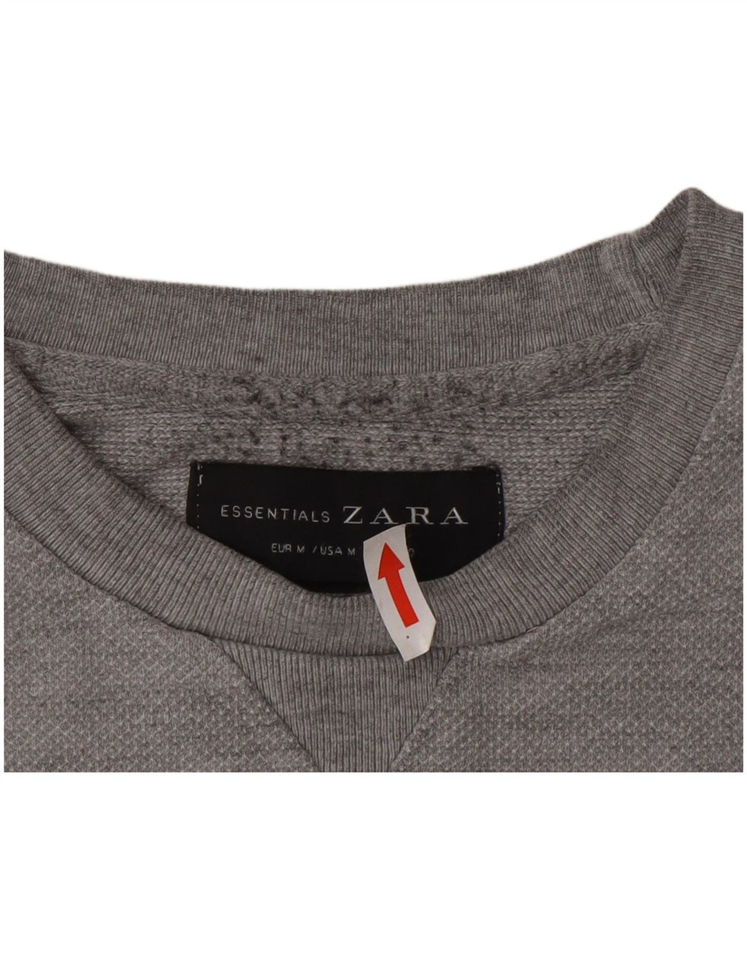 Мужской свитер Zara, хлопковый джемпер среднего серого цвета