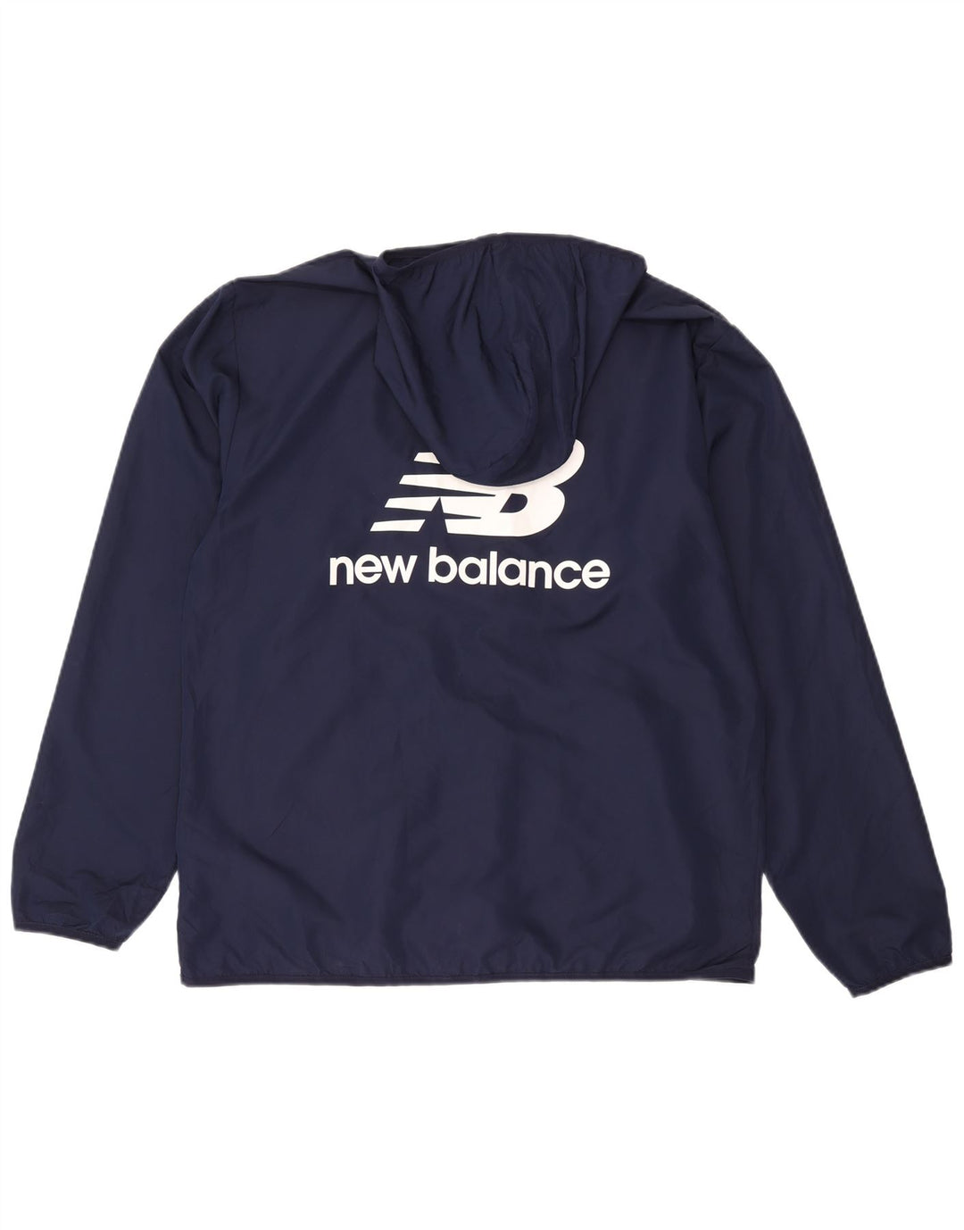 Мужская дождевик с капюшоном New Balance, темно-синий, большой размер, полиэстер