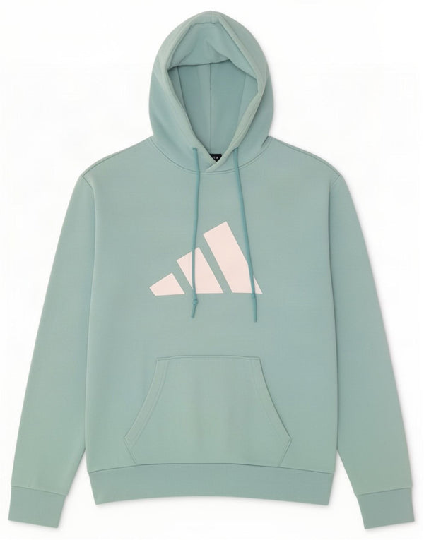 Мужской джемпер с капюшоном Adidas с рисунком, средний синий, хлопок