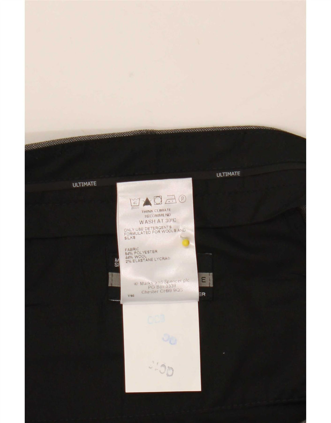 Мужские костюмные брюки Marks & Spencer Ultimate Pegged W38 L31 серые из полиэстера
