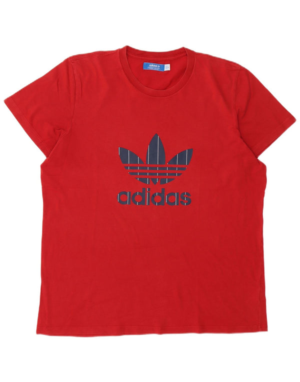 Adidas Мужская футболка с рисунком Top XL Красный Хлопок