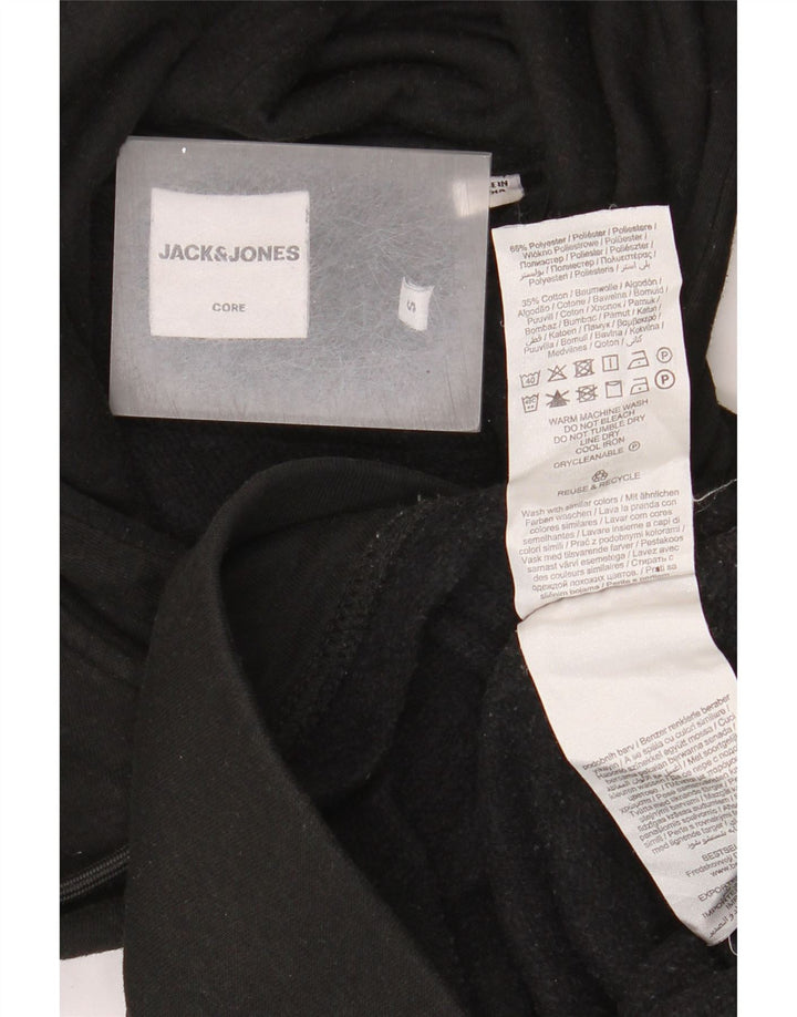 Мужской джемпер с капюшоном Jack & Jones, маленький, черный, полиэстер