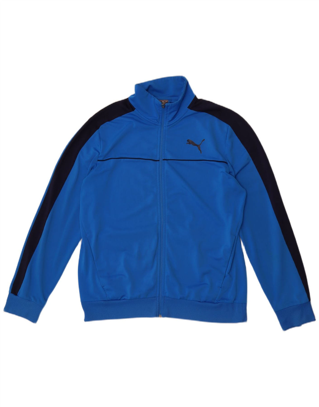 Мужская спортивная куртка Puma, большая синяя полиэстер с цветными блоками