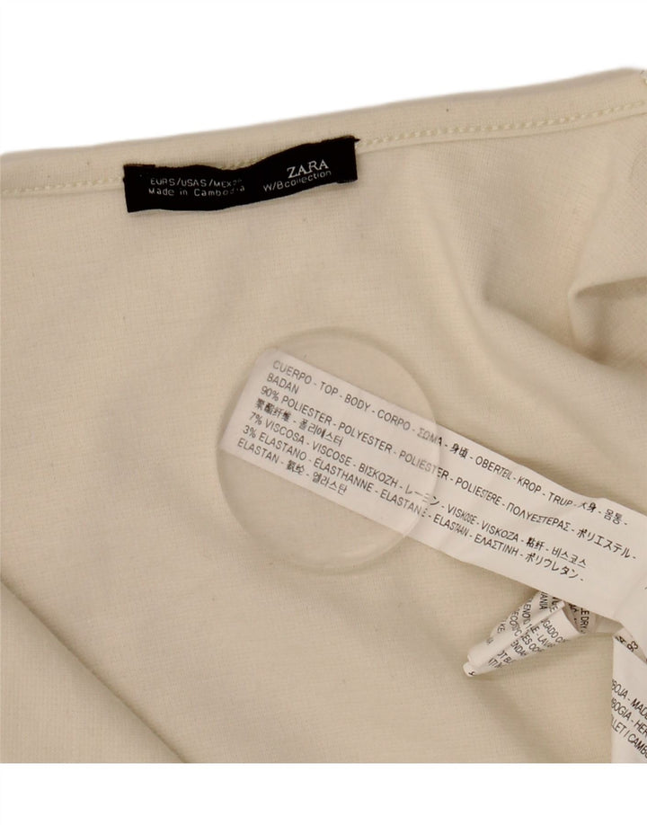 Женский асимметричный кардиган Zara UK 10, маленький, белый, полиэстер