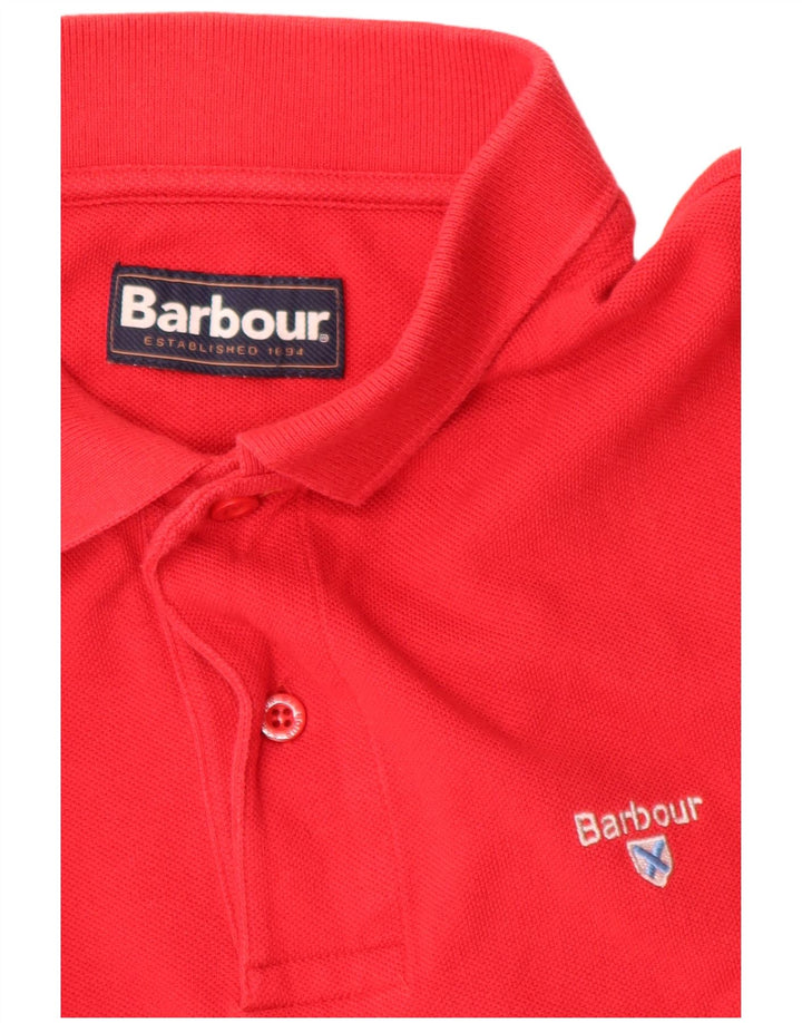 Мужская рубашка поло Barbour, большая красная, хлопок