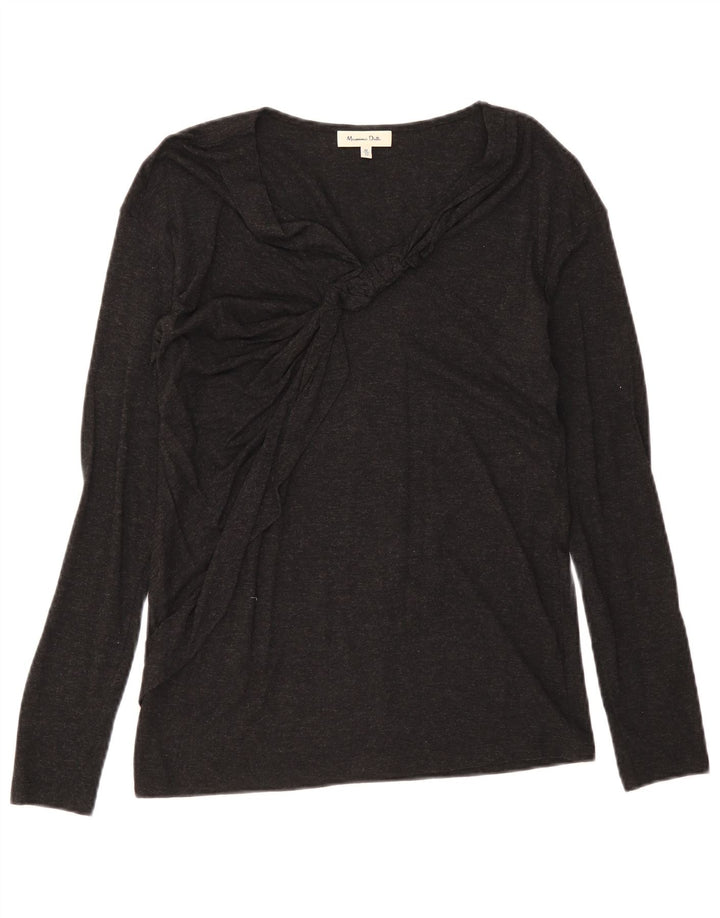 Женский топ Massimo Dutti с длинным рукавом UK 12, средний черный