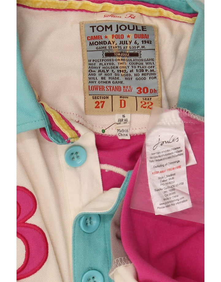 Женская рубашка поло для регби TOM JOULE Dubai с графическим рисунком, Великобритания, 16, большая, разноцветная