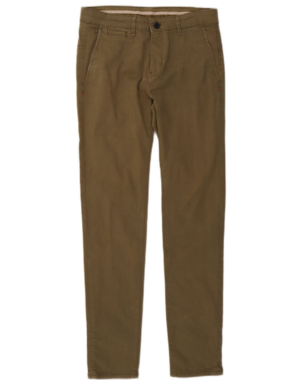 Мужские узкие брюки-чиносы Zara EU 38 Small W30 L31 Хаки Хлопок
