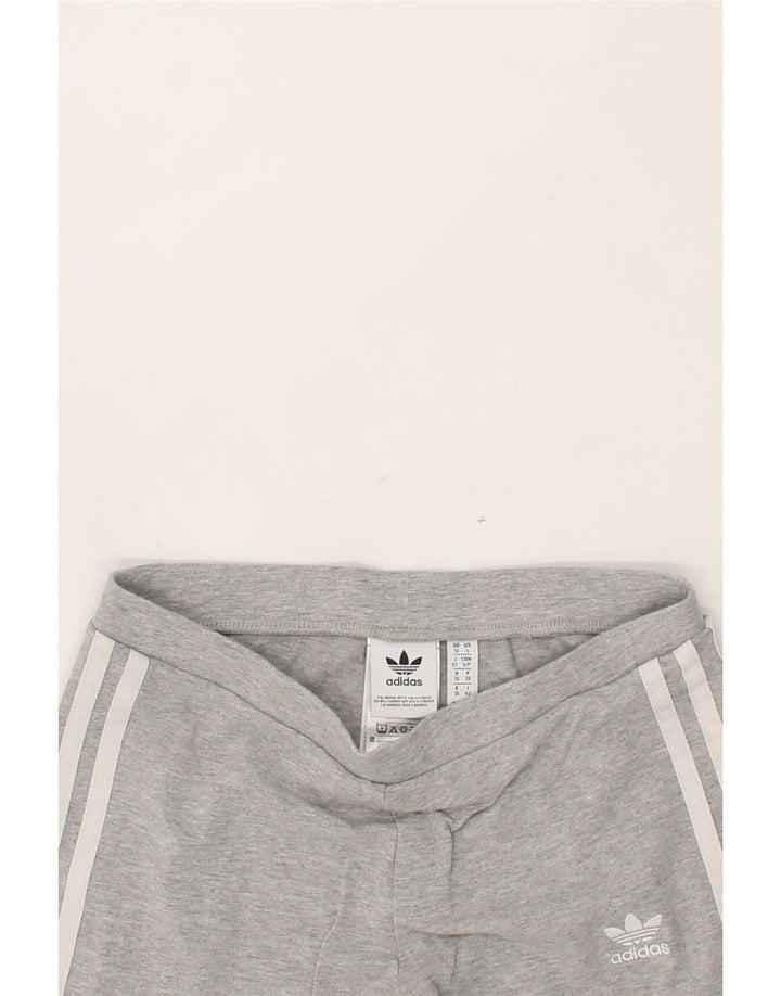 ADIDAS Womens Leggings UK 10 Small Grey Cotton Vintage Adidas and Second-Hand Adidas from Messina Hembry 