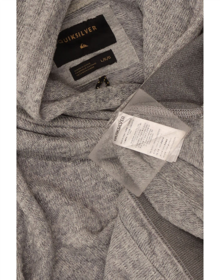 Мужской джемпер с капюшоном Quiksilver, большой серый, полиэстер с цветными блоками