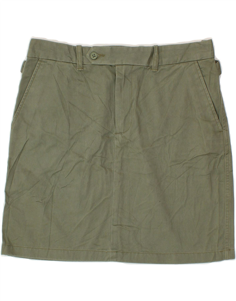 RALPH LAUREN Womens A-Line Skirt US 8 Medium W32  Khaki Cotton Vintage Ralph Lauren and Second-Hand Ralph Lauren from Messina Hembry 