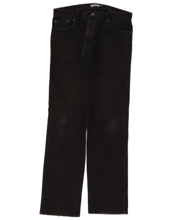 Мужские прямые джинсы Marks & Spencer Blue Harbour W36 L33, черный хлопок