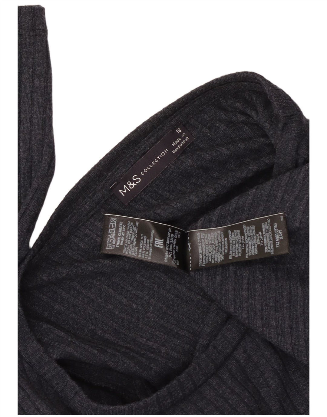 Женское платье-джемпер Marks & Spencer UK 18 XL, темно-синий полиэстер
