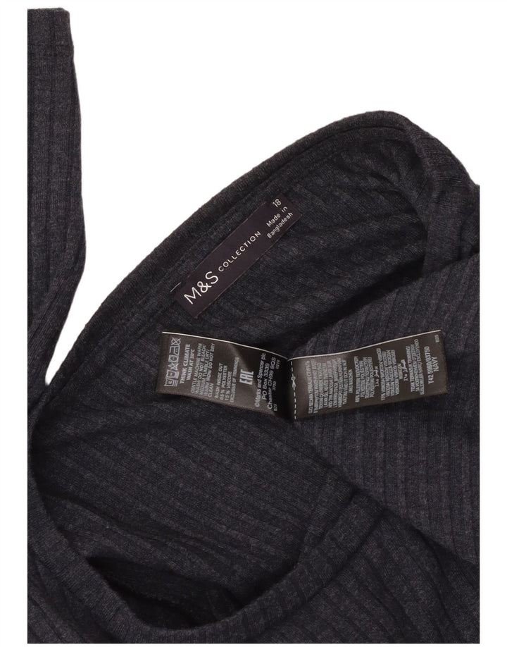 Женское платье-джемпер Marks & Spencer UK 18 XL, темно-синий полиэстер
