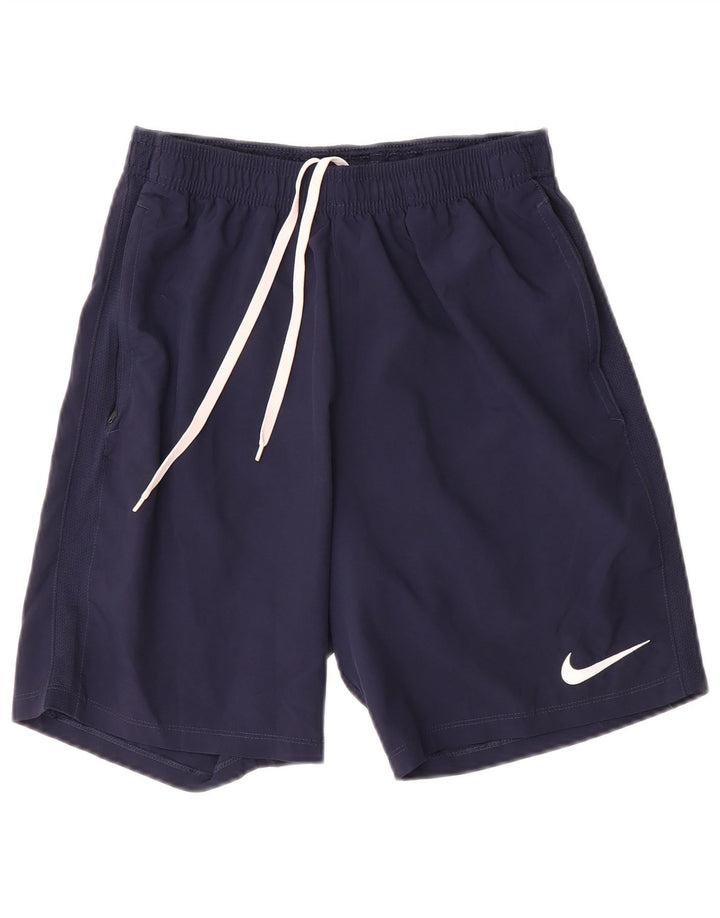 Мужские спортивные шорты Nike Dri Fit среднего размера, темно-синий, полиэстер